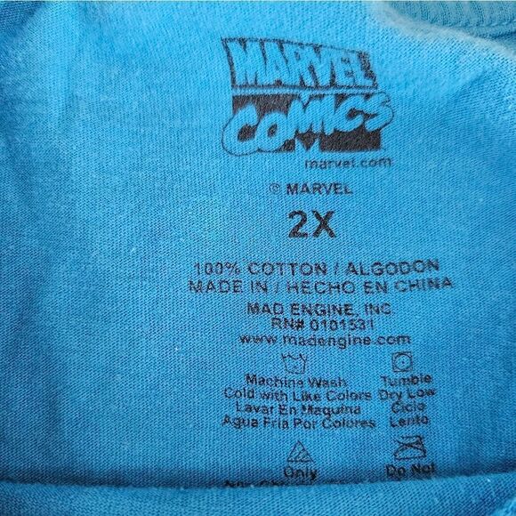 Vintage Marvel Heroes Comics Blue Graphic Avengers X-Men Spider Man T-Shirt XXL - Picture 4 of 5